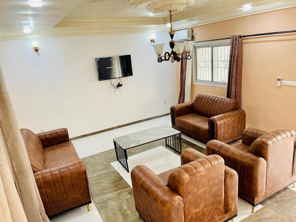 Posezení v ubytování Hotel Résidences des Hotes