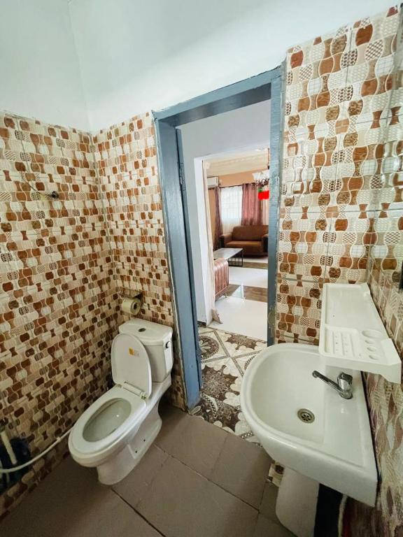 Koupelna v ubytování Hotel Résidences des Hotes