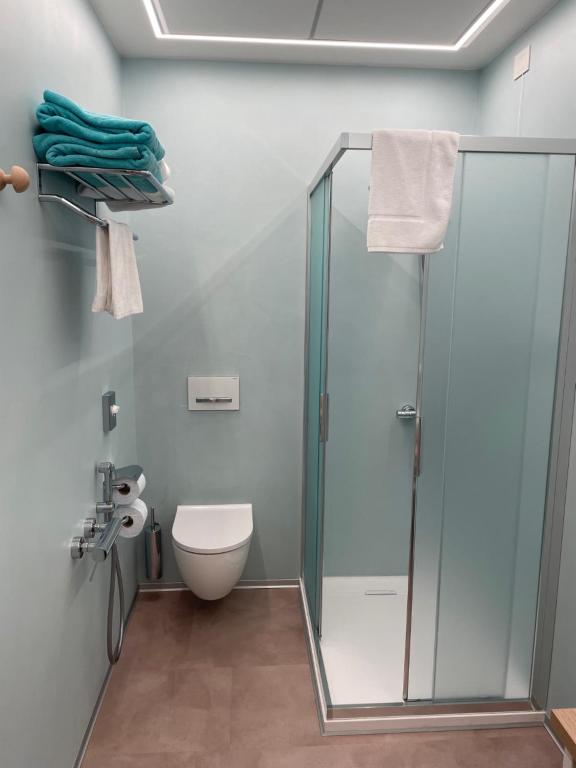 Koupelna v ubytování Grand Hotel Astoria