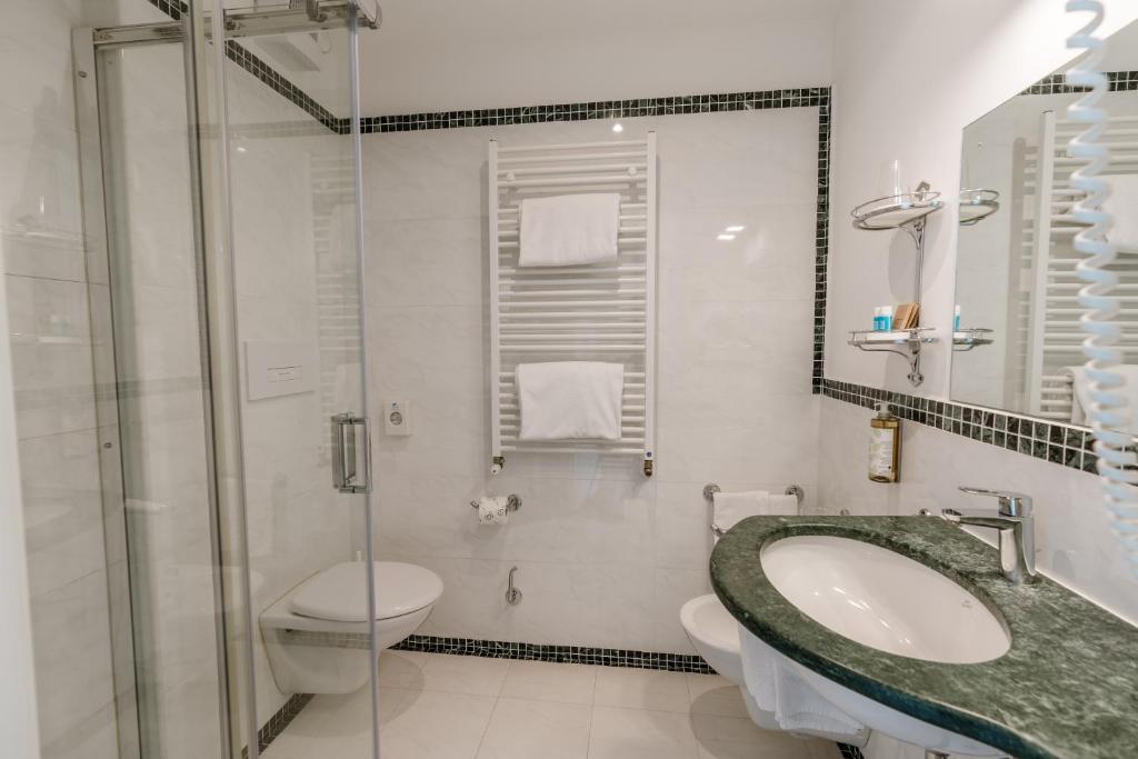 Koupelna v ubytování Hotel Monte Baldo e Villa Acquarone
