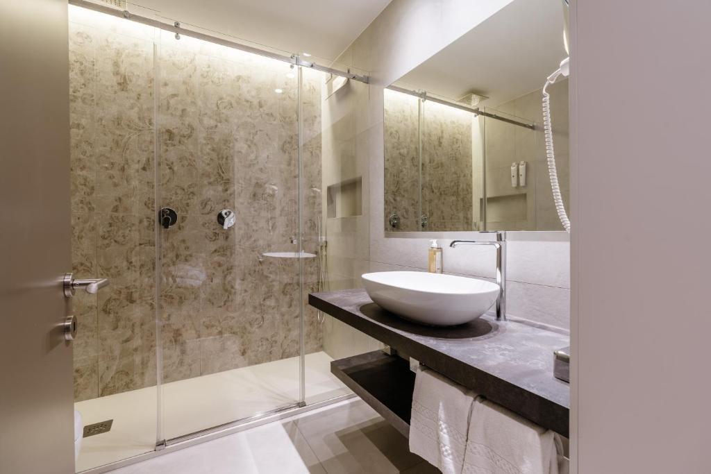 Koupelna v ubytování Hotel Monte Baldo e Villa Acquarone