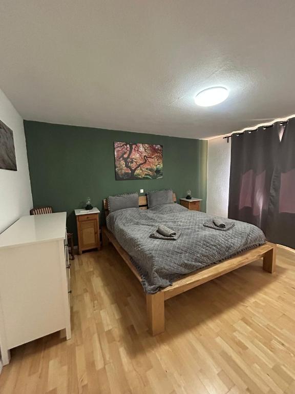 Postel nebo postele na pokoji v ubytování Zur Mühle