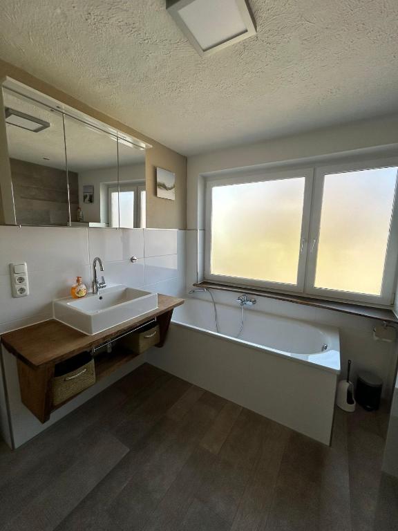 Koupelna v ubytování Zur Mühle