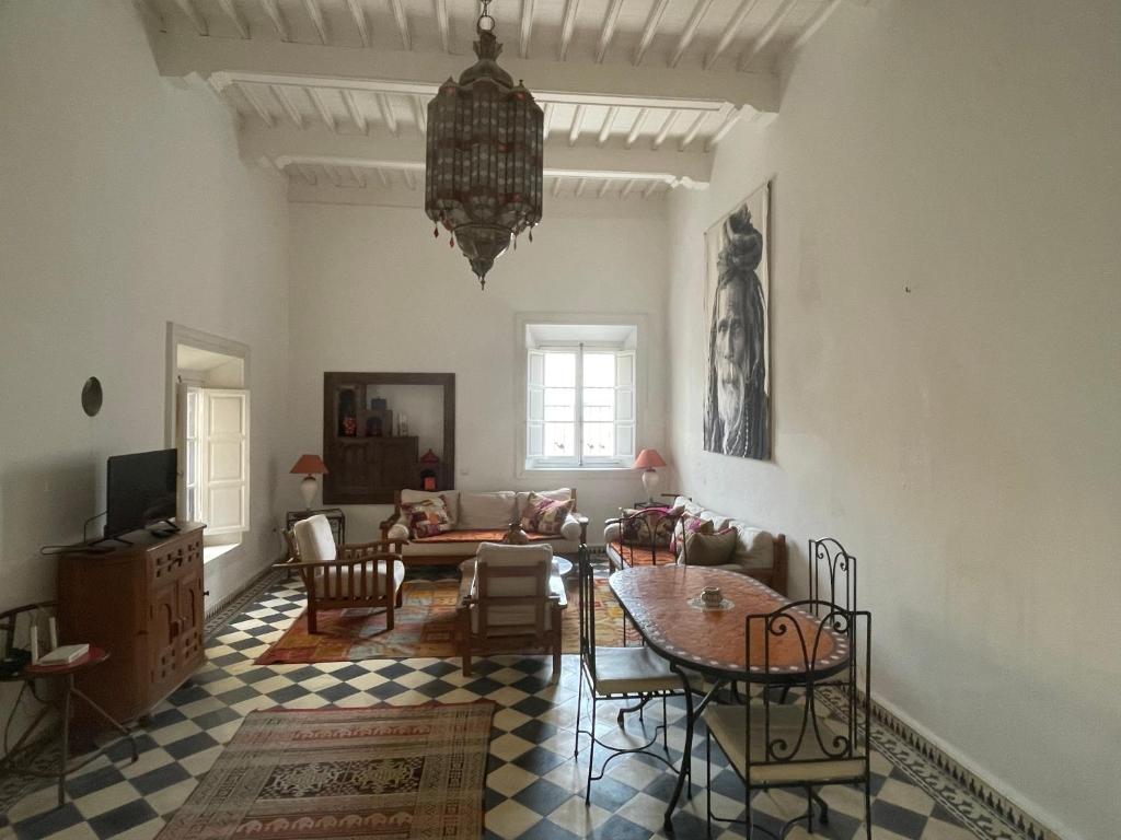 Posezení v ubytování Riad Sidi Magdoul