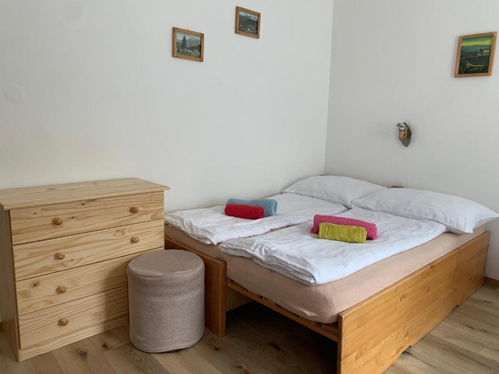 Postel nebo postele na pokoji v ubytování Pension U Pece