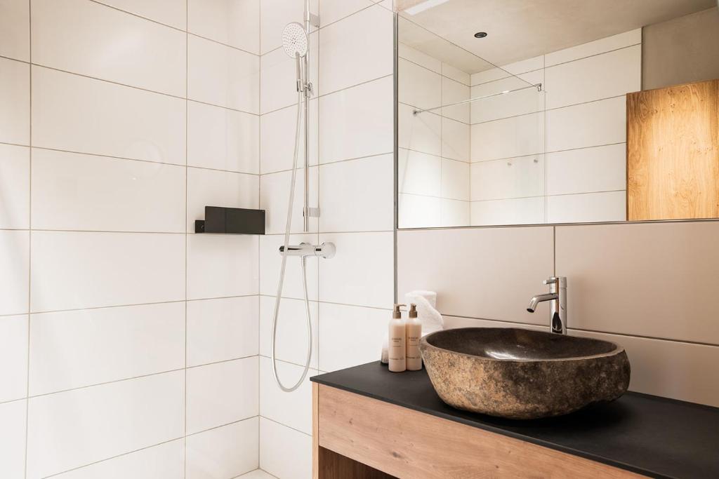 Koupelna v ubytování Hotel Dorfer