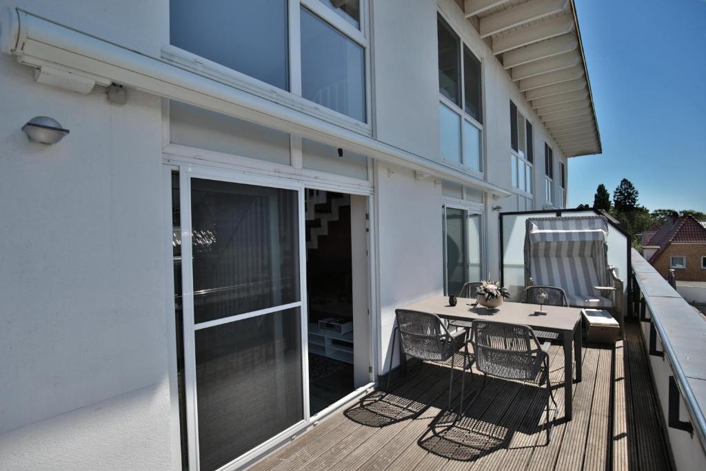 Balkón nebo terasa v ubytování Residenz Herrenbruchstr Residenz Herrenbruchstraße 5 Appartement 8