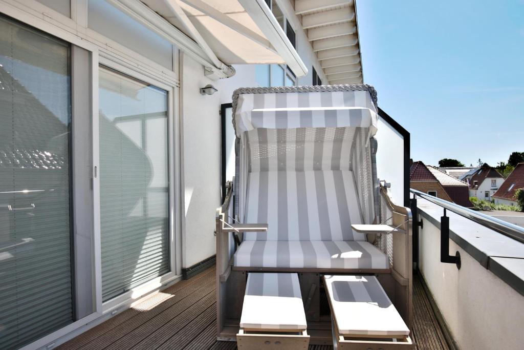Balkón nebo terasa v ubytování Residenz Herrenbruchstr Residenz Herrenbruchstraße 5 Appartement 8