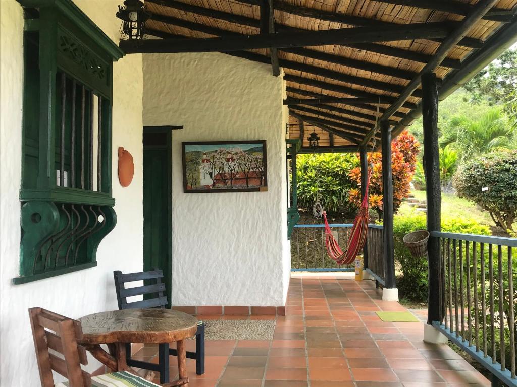 Balkón nebo terasa v ubytování Santa Lucia Estancia Rural