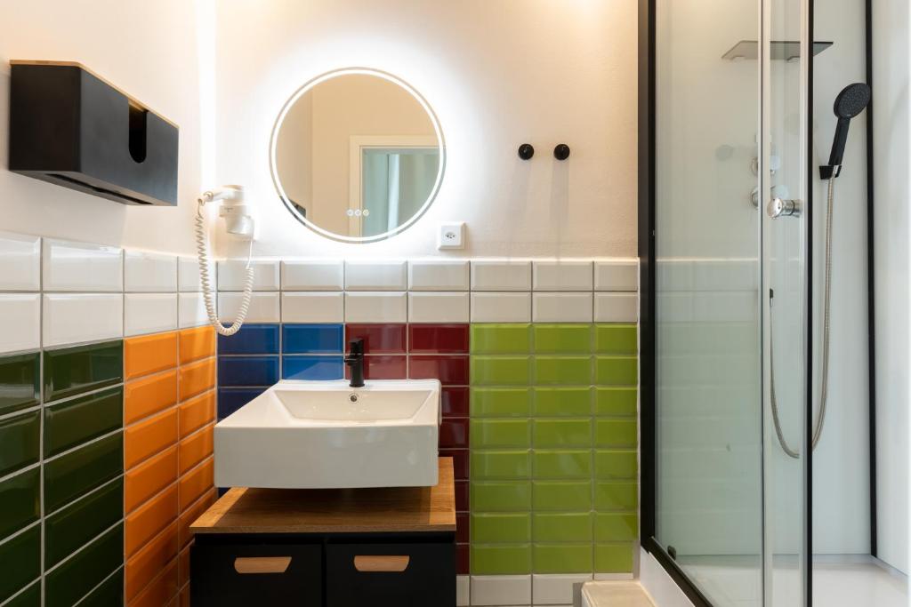Koupelna v ubytování MUE Cubes - Capsule Hotel