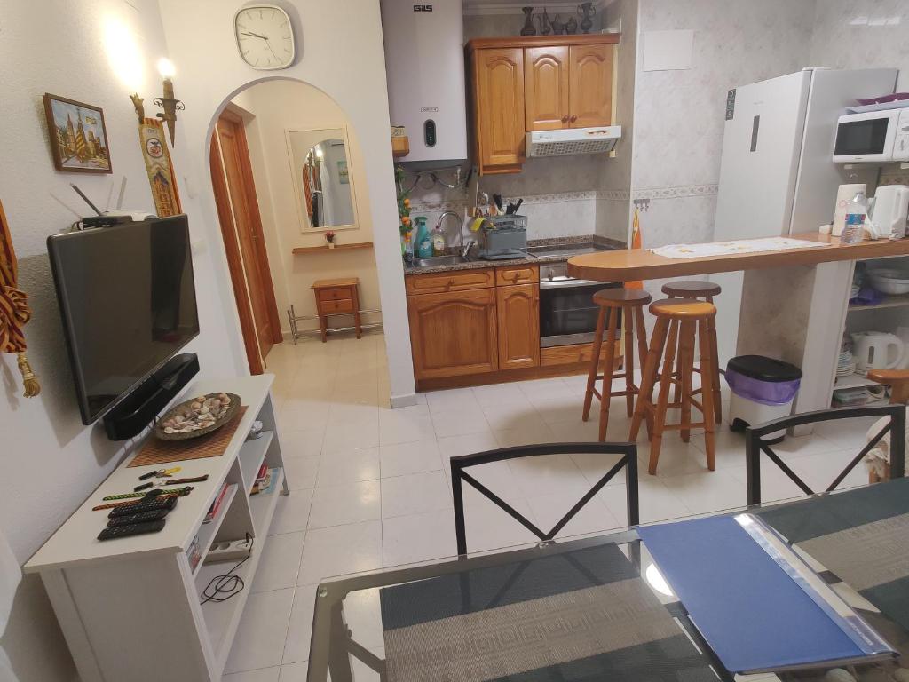 Η κουζίνα ή μικρή κουζίνα στο Estrella Del Mar, Denia