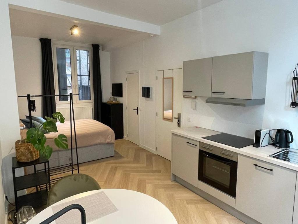 Η κουζίνα ή μικρή κουζίνα στο Stadsstudio Antwerpen