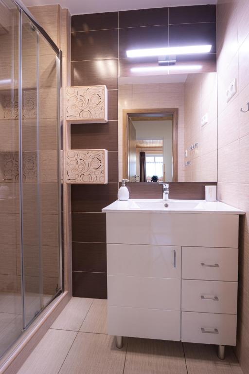 Koupelna v ubytování Apartmenthaus Esther