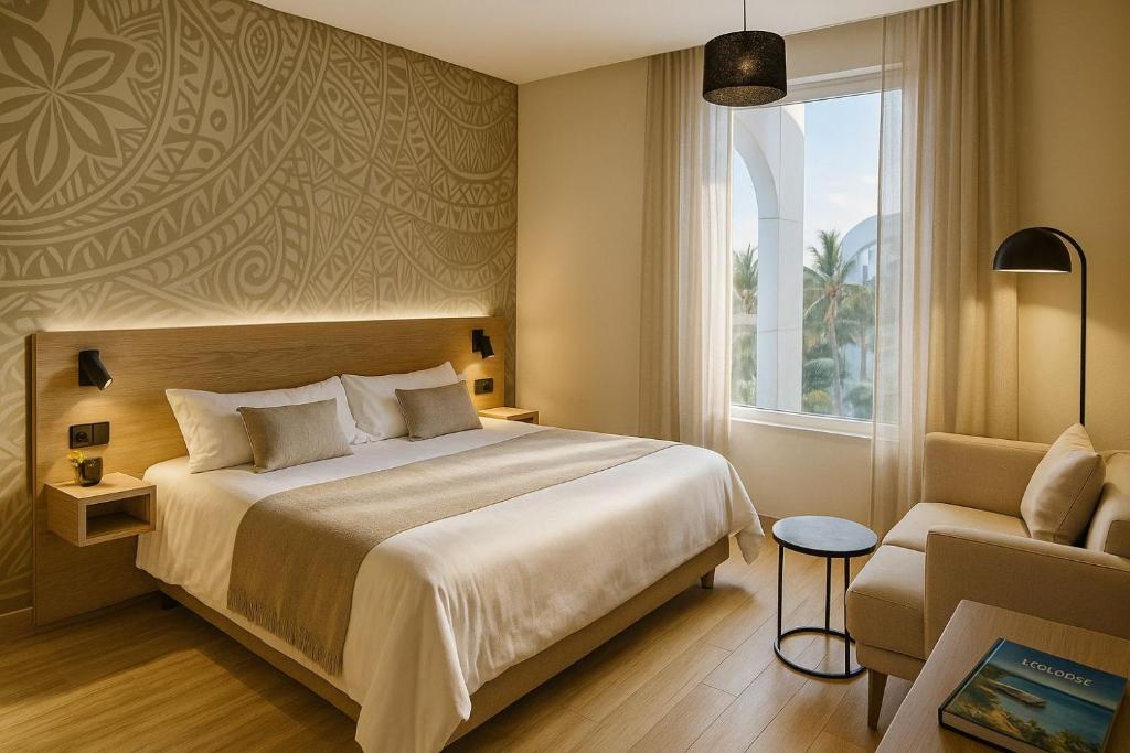 Postel nebo postele na pokoji v ubytování Reva Hotel TAHITI