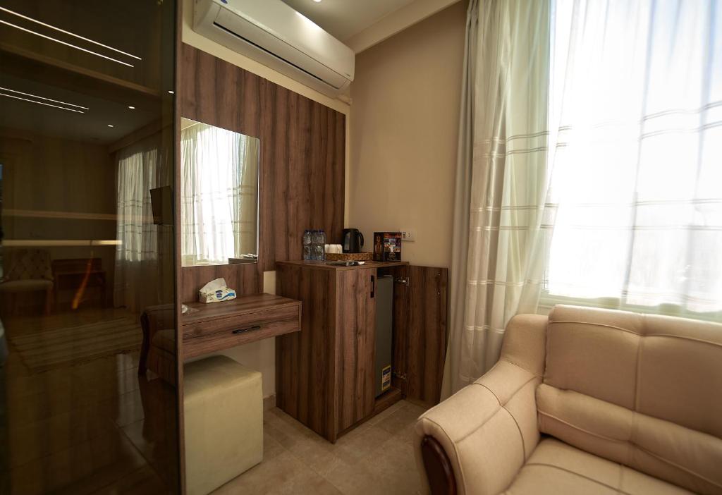 Posezení v ubytování The Palace Boutique Pyramids View
