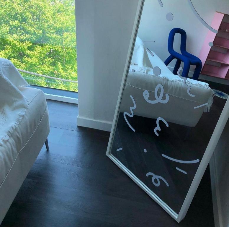 Postel nebo postele na pokoji v ubytování 플로우연남
