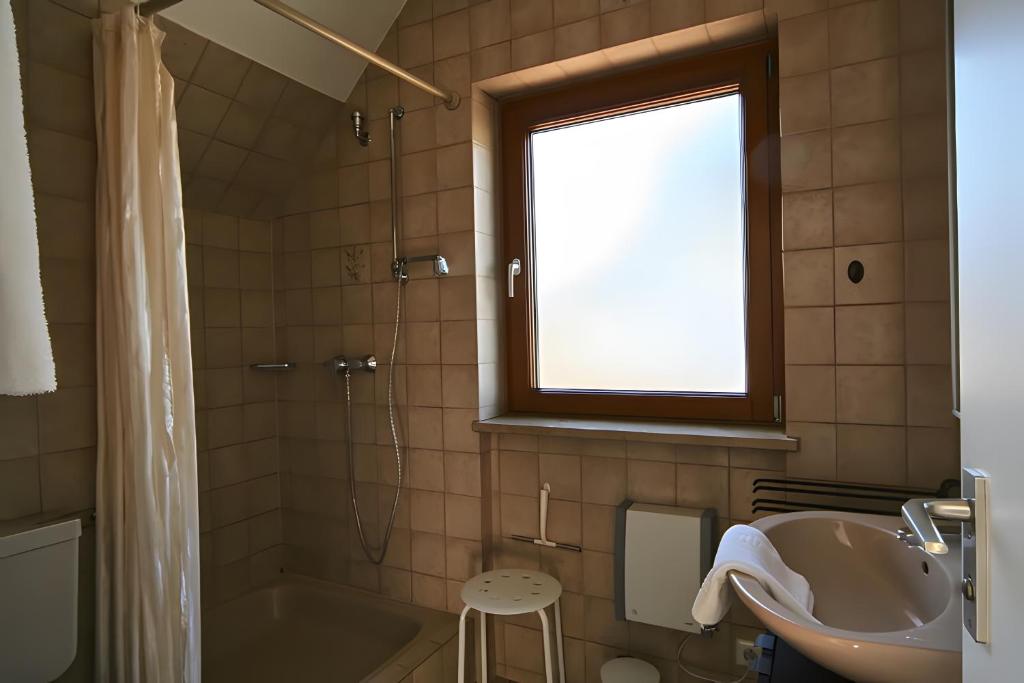 Koupelna v ubytování Gästehaus Perlmuschel