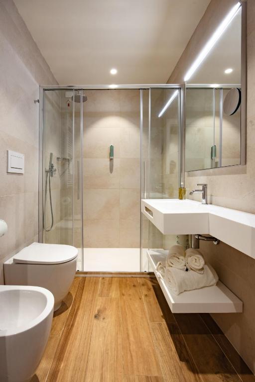 Koupelna v ubytování Hotel Ariston
