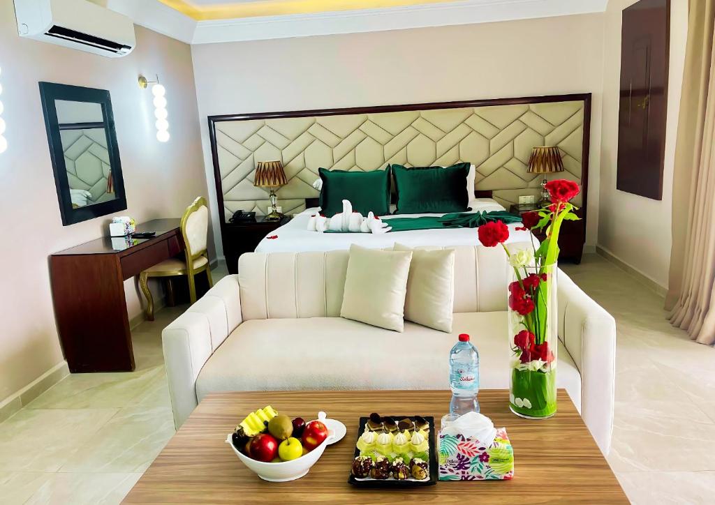 Postel nebo postele na pokoji v ubytování Hotel Prestige Agadir Boutique & SPA