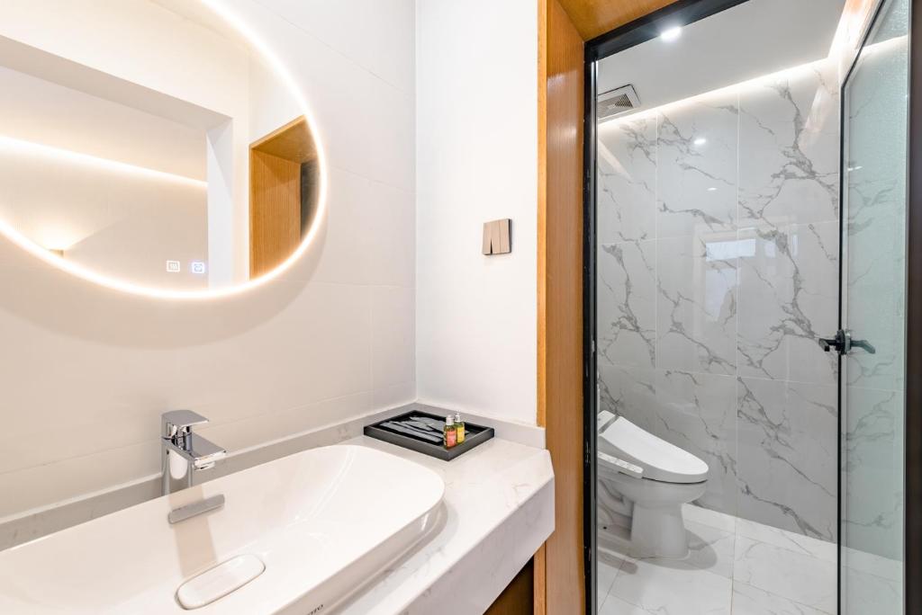 Een badkamer bij Zhangjiajie Tianmen Mountain Cableway High-end B&B