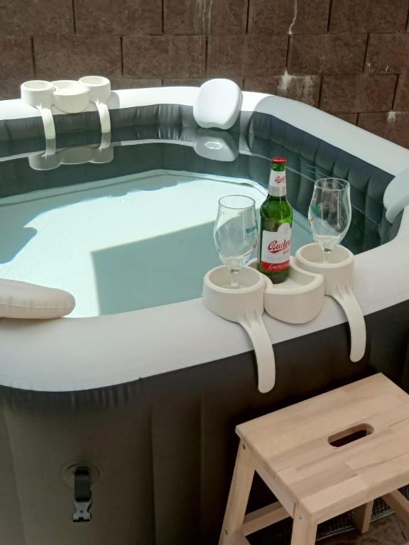 Nápoje v ubytování Wellness Villa Vranov 55