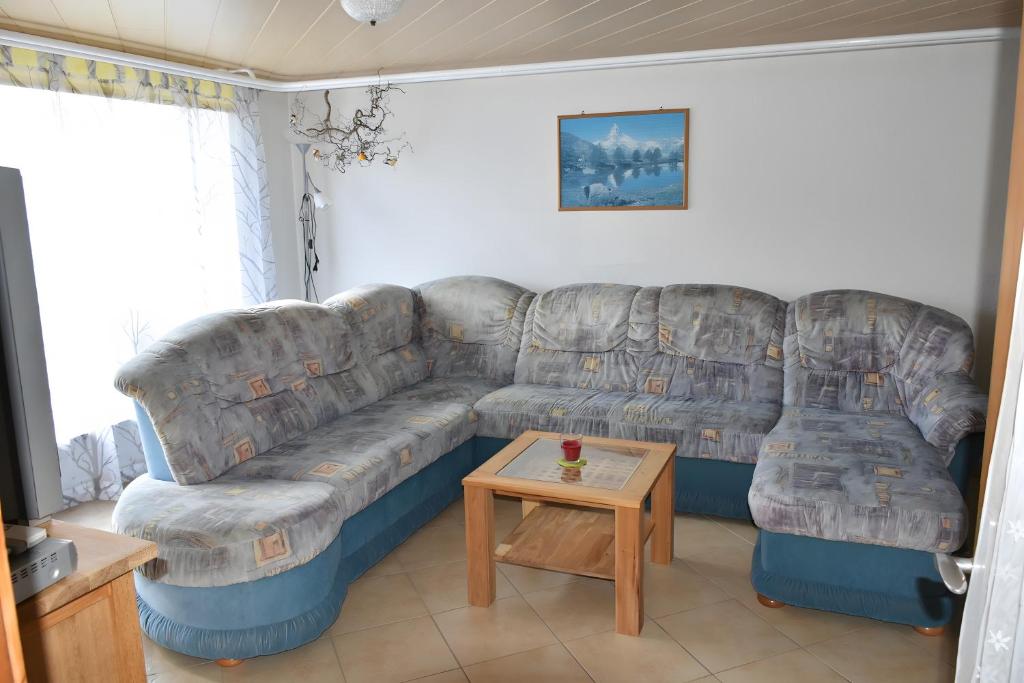 Χώρος καθιστικού στο Ferienwohnung Hall