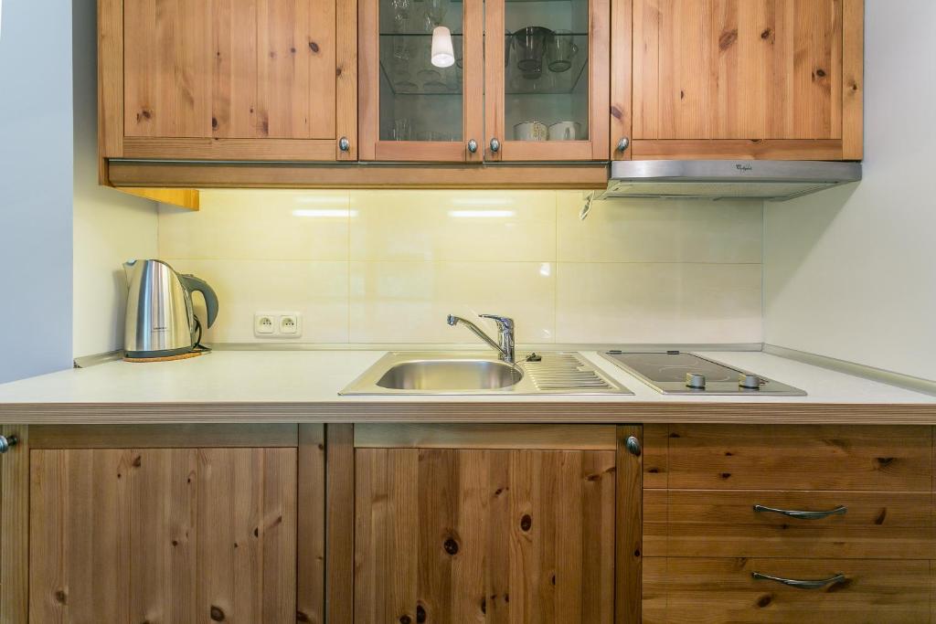 Kuchyňa alebo kuchynka v ubytovaní Apartamenty Zakopane Droga na Bystre 4A