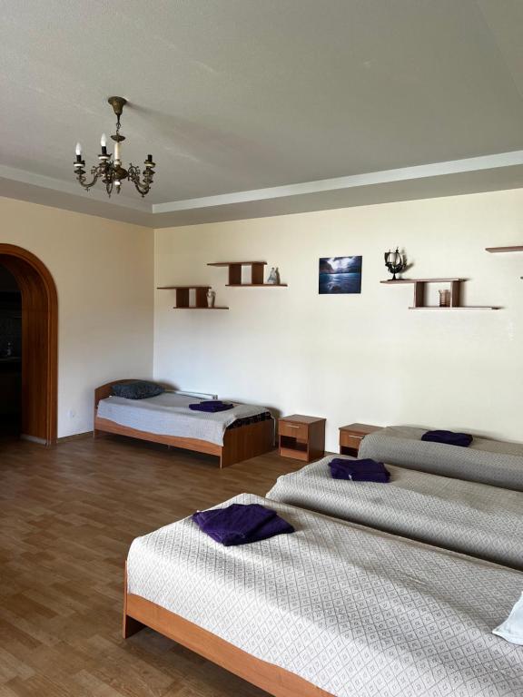 Кровать или кровати в номере Lazdu Guest Apartments