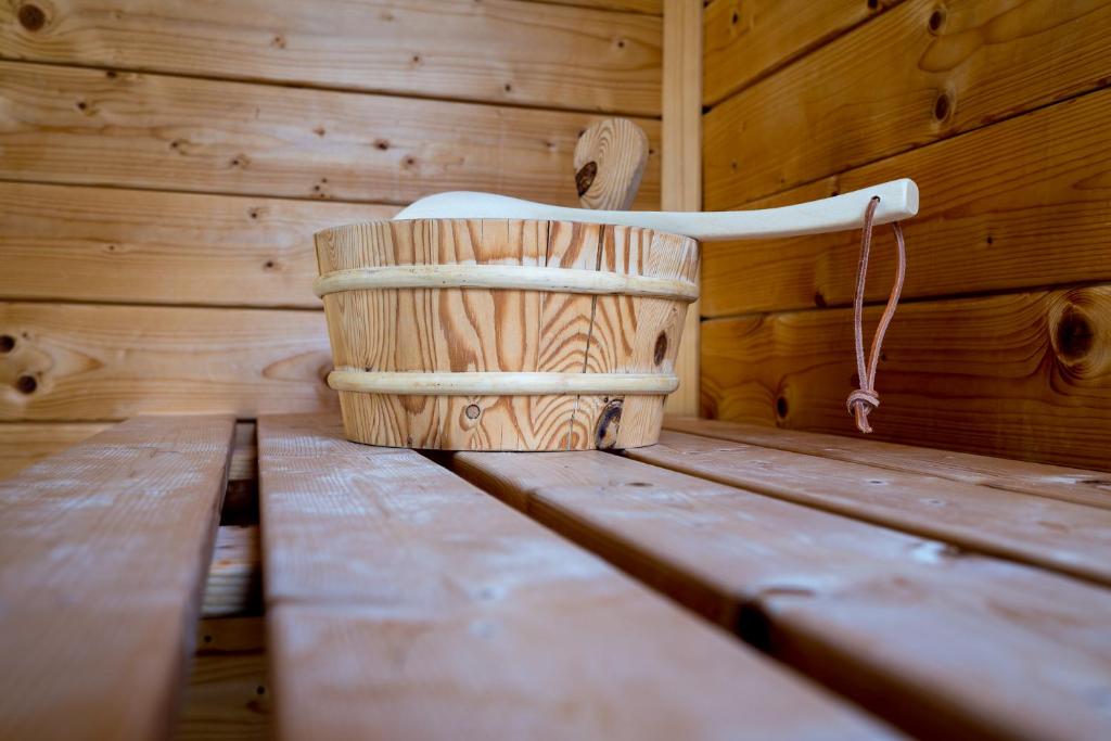 Grundriss der Unterkunft Ferienpark Rübezahl am Müggelsee, Haus 21 Efeu mit eigener Sauna, idealer Ort für Natur- und Erholungssuchende, für Radfahrer, Familien mit Kindern und Hundeliebhaber