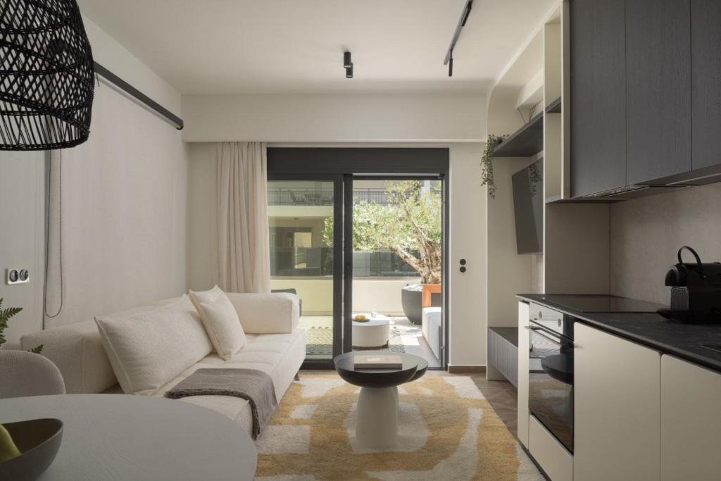 Kuchyň nebo kuchyňský kout v ubytování Allegro Suites