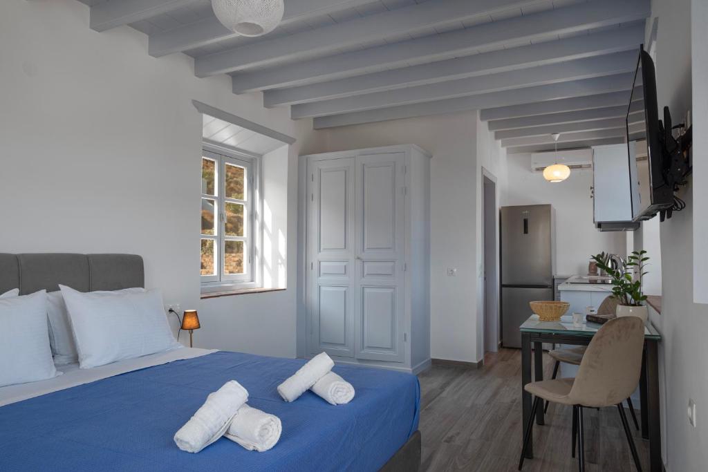 Postel nebo postele na pokoji v ubytování Apartment Nektarios
