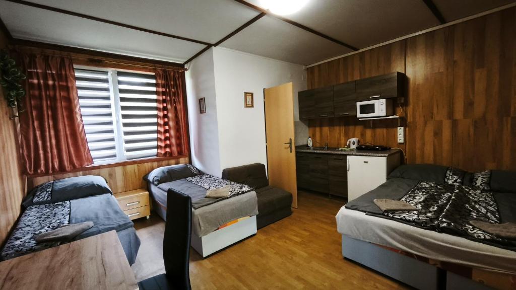 Kuchyň nebo kuchyňský kout v ubytování Areál Pauli