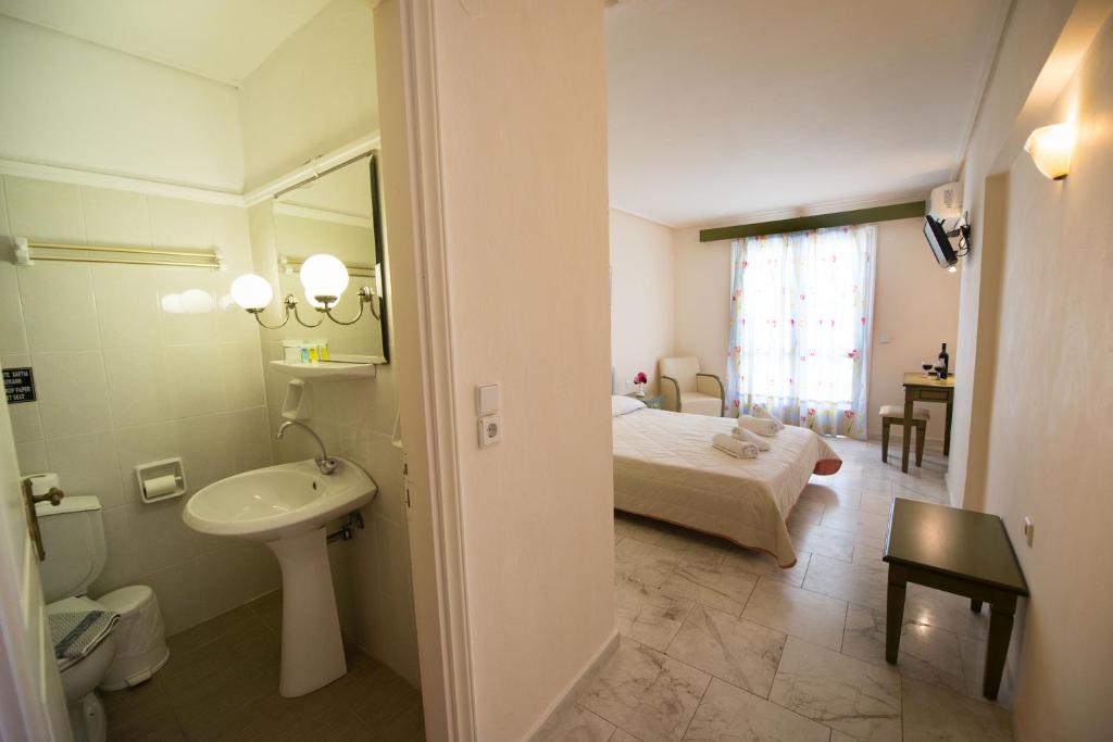 Koupelna v ubytování Hotel Niras