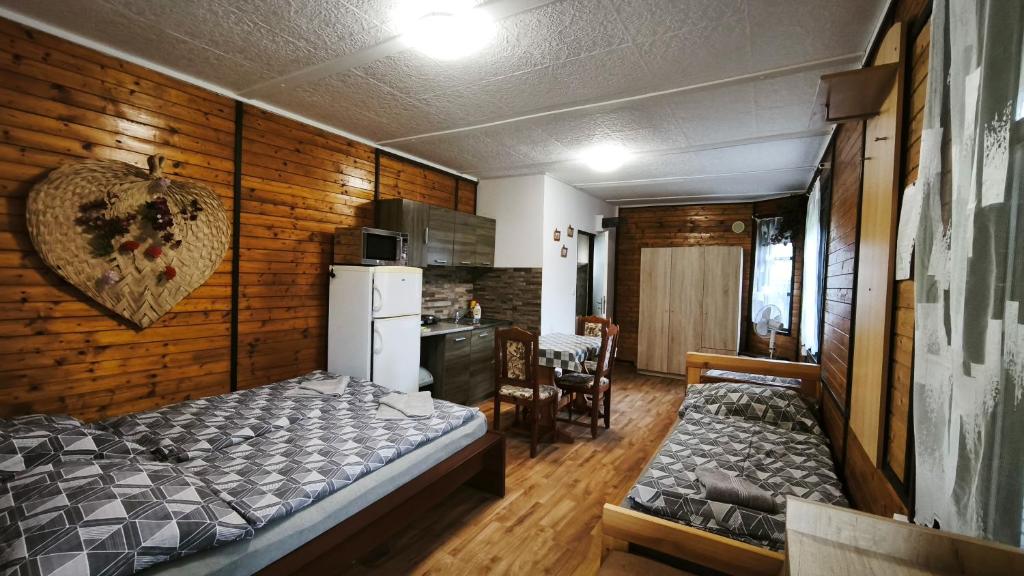 Postel nebo postele na pokoji v ubytování Areál Pauli