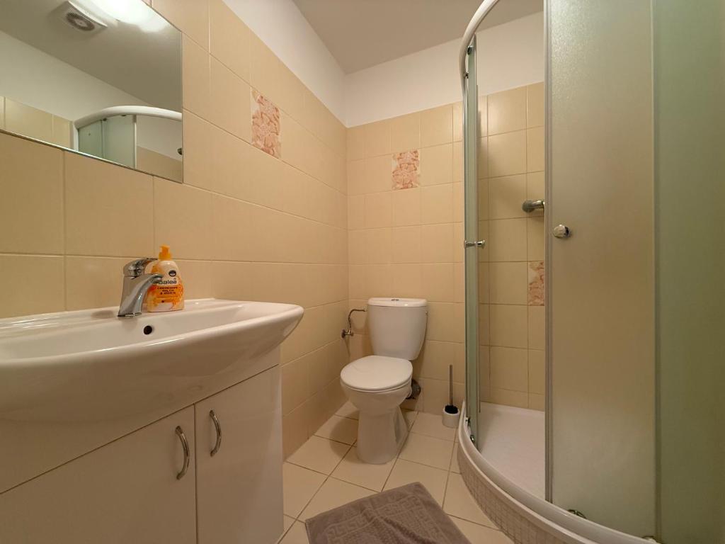 Koupelna v ubytování Penzion Apartmány Adamčík