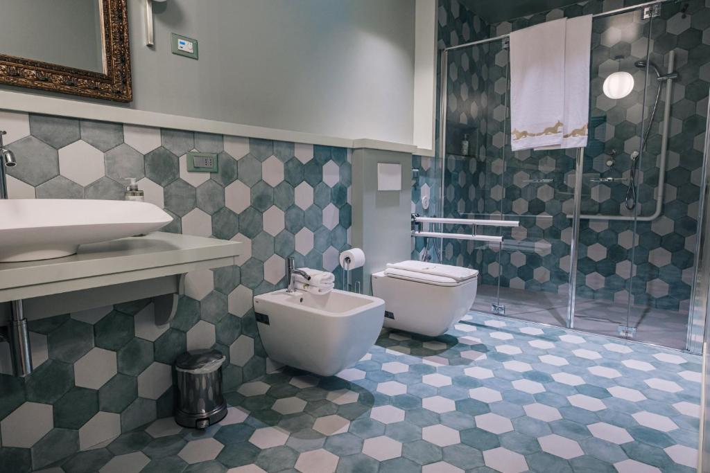 Koupelna v ubytování Agriturismo Le Volpi
