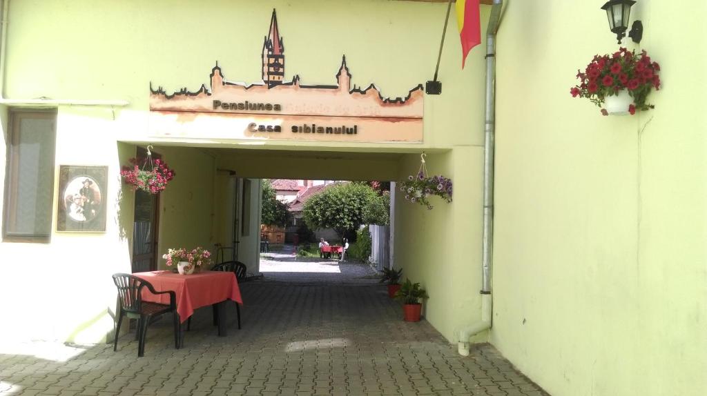 A patio or other outdoor area at Pension Casa Sibianului