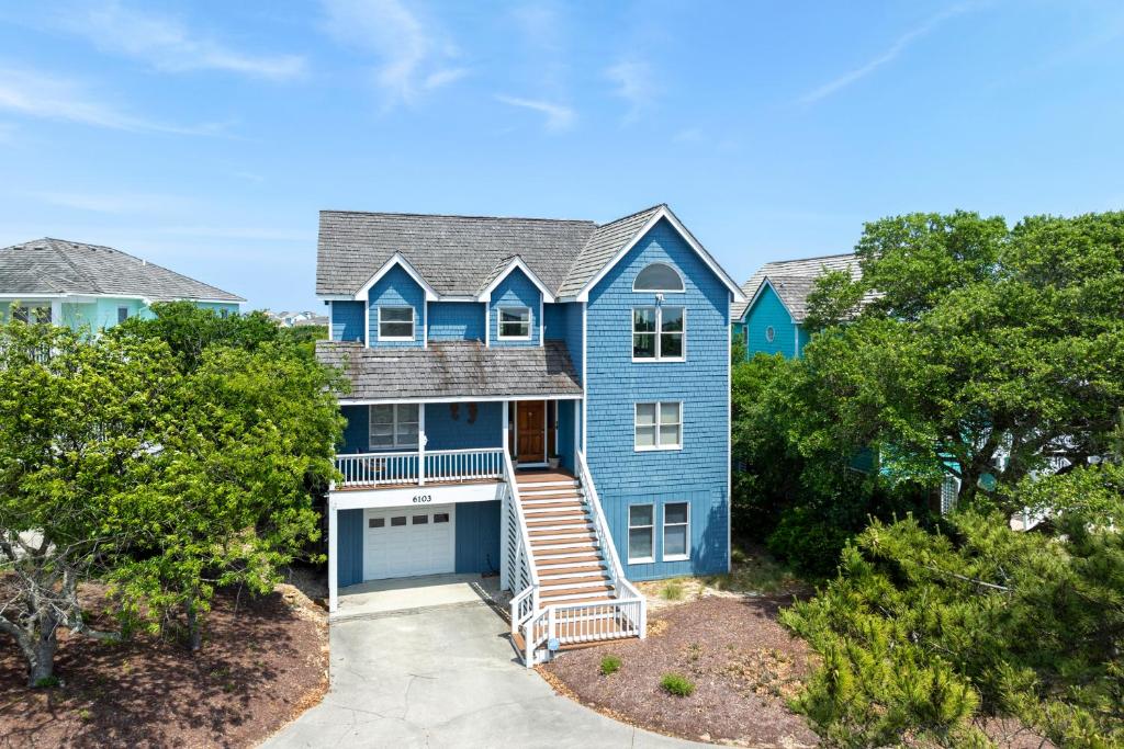 Bygningen som feriehuset ligger i