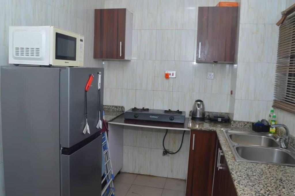 Kuchyň nebo kuchyňský kout v ubytování Apartment cattleya