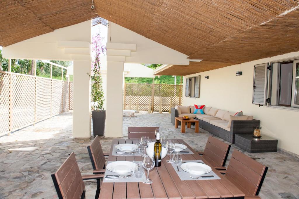 Patio nebo venkovní prostory v ubytování Helion Apartments