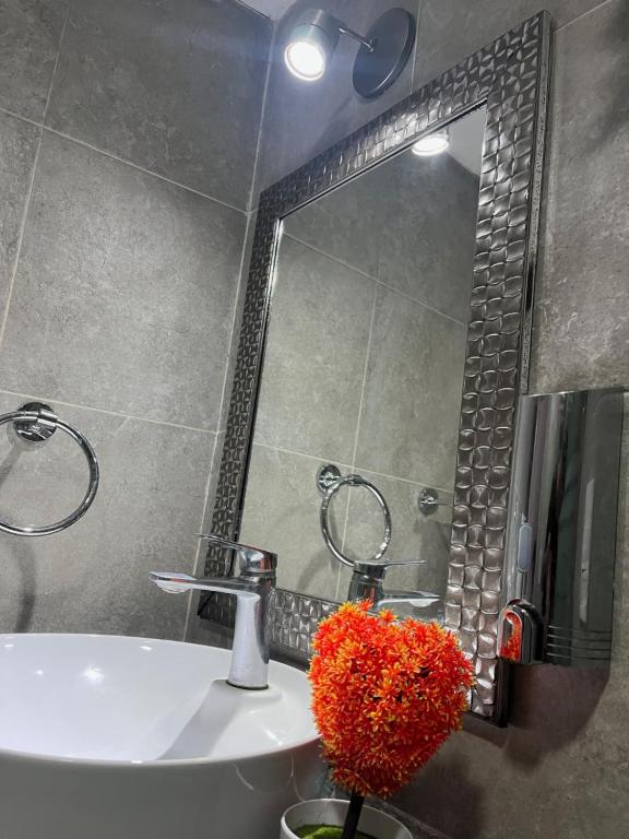 Koupelna v ubytování Hotel Venedik