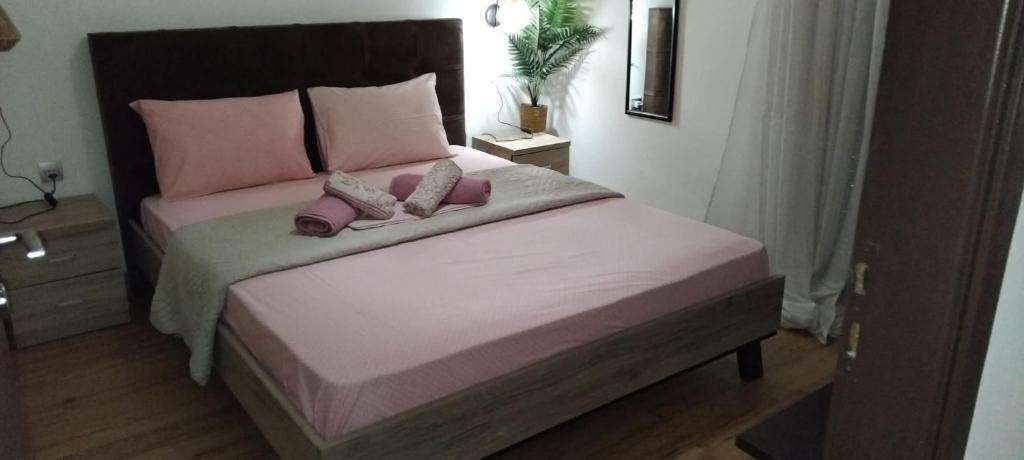 Postel nebo postele na pokoji v ubytování AGGELIKI STUDIOS