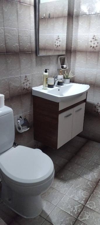 Koupelna v ubytování AGGELIKI STUDIOS