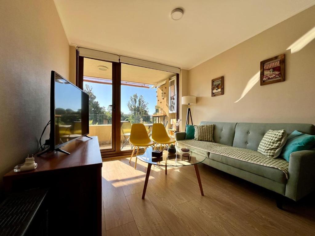 Posezení v ubytování Departamento en Edificio Costanera Playa Villarrica