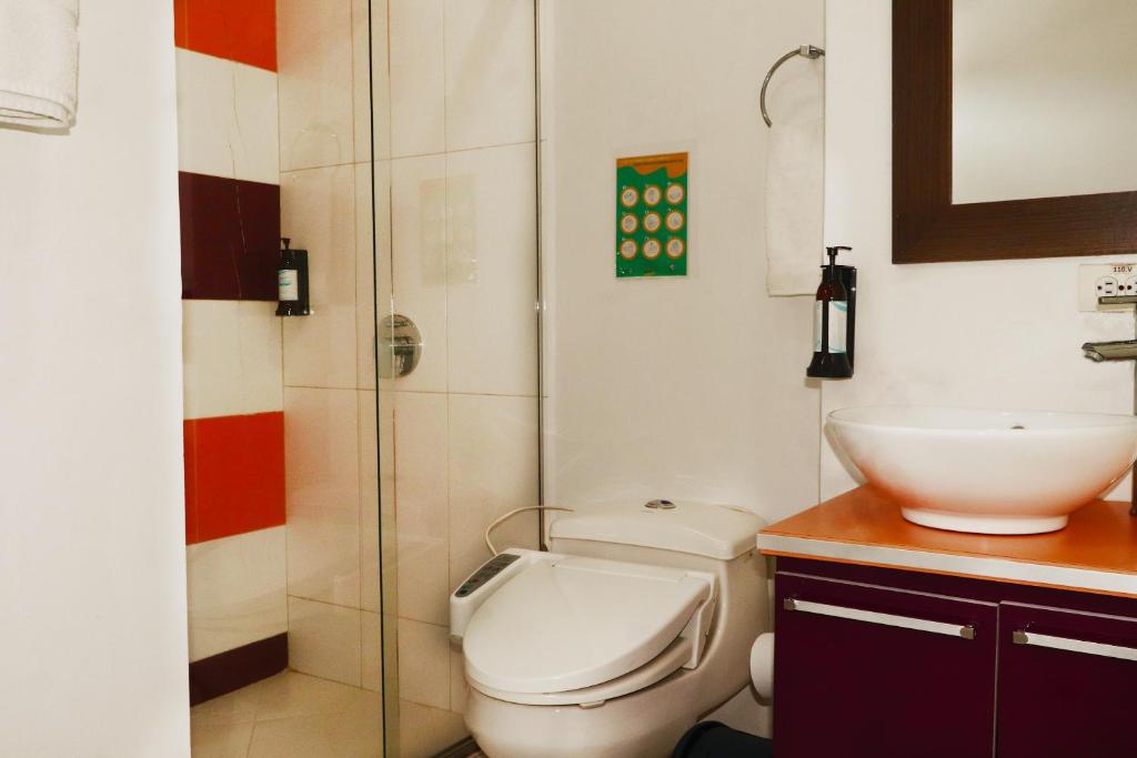 Koupelna v ubytování Hotel Portobelo Guatape
