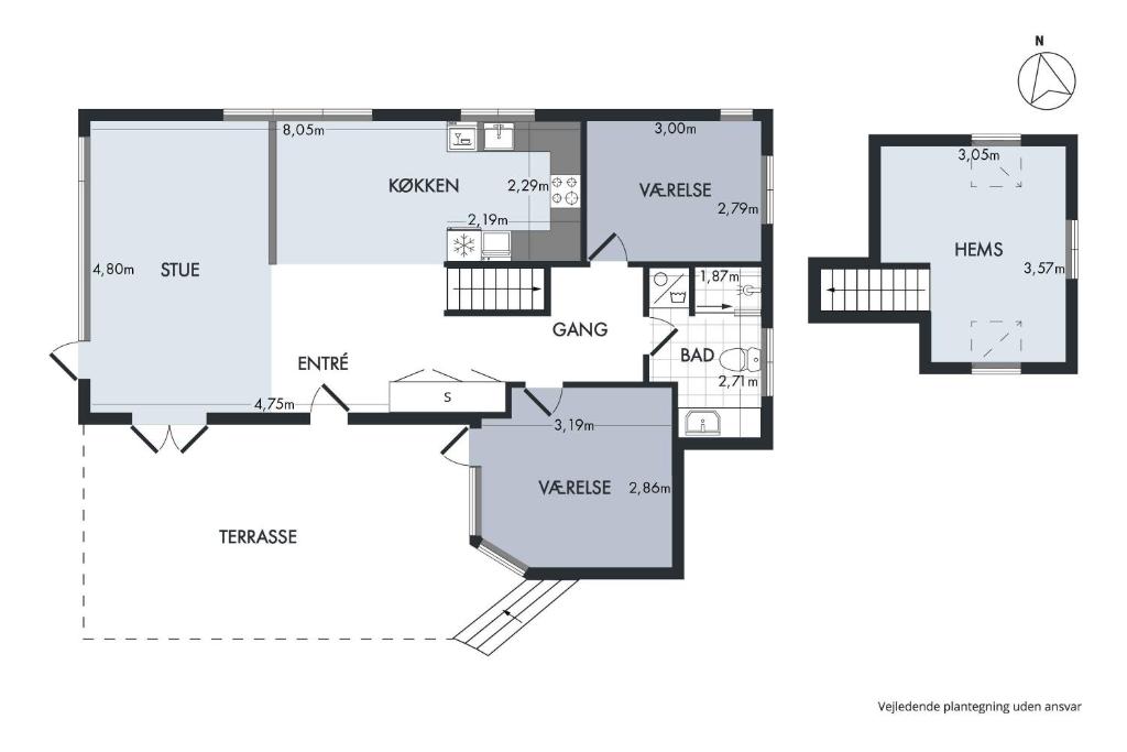 Grundriss der Unterkunft Beachfront Cottage With Panoramic View