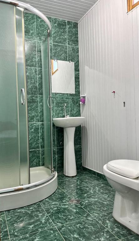 Koupelna v ubytování Guest House Tsasne