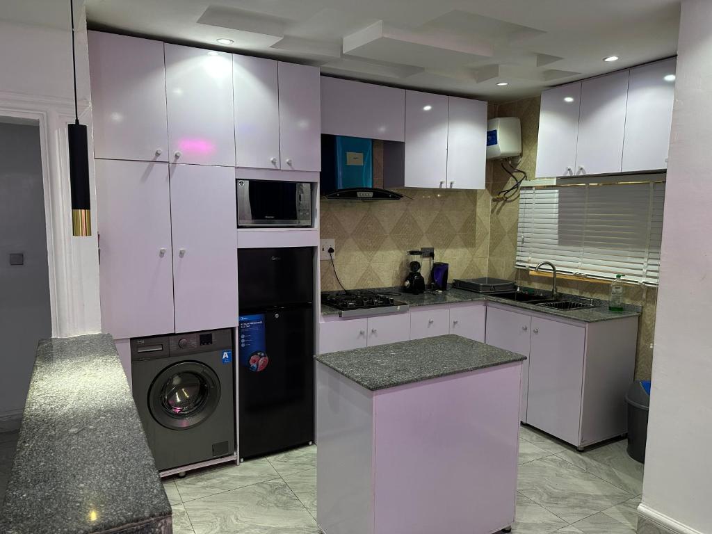 Kuchyň nebo kuchyňský kout v ubytování Sovic Smart Apartments