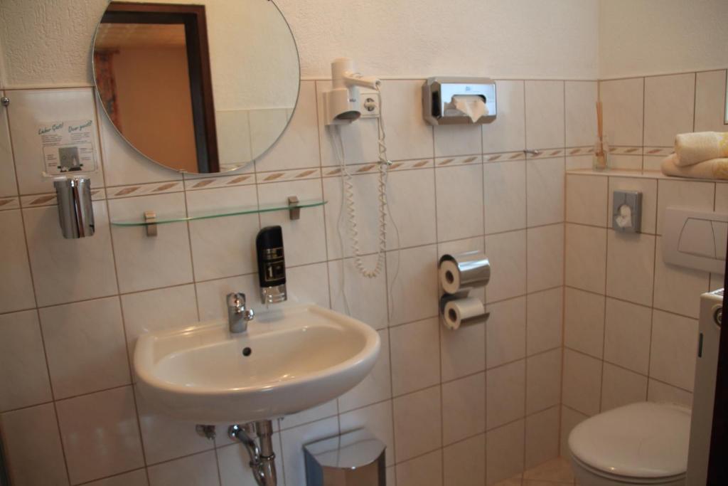 Koupelna v ubytování Hotel Klinger