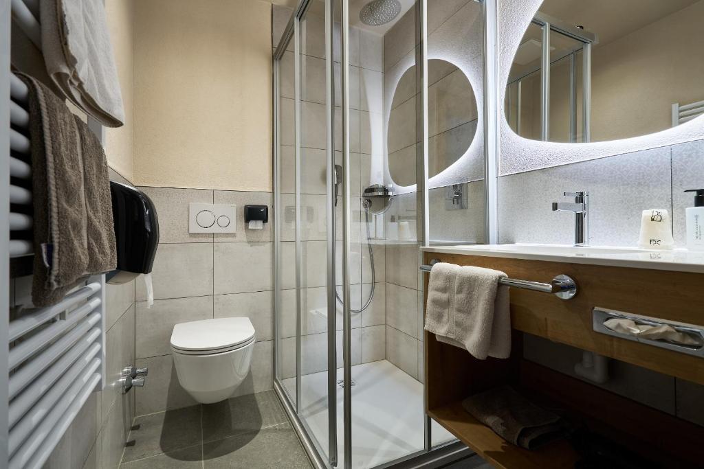 Koupelna v ubytování Hotel Stern